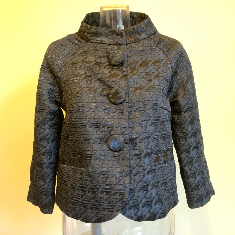 Houndstooth Cropped Jacket - Picture 7 of 11